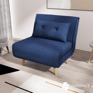 Giường sofa vải màu xanh lam có tựa lưng có thể điều chỉnh 6 vị trí-BS0072